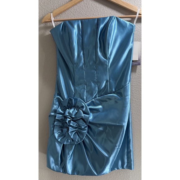 VTG 90s Y2K Jessica McClintock GUNNE SAX Satin Strapless Formal Prom Dress 3 NWT - Picture 1 of 10